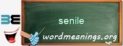 WordMeaning blackboard for senile